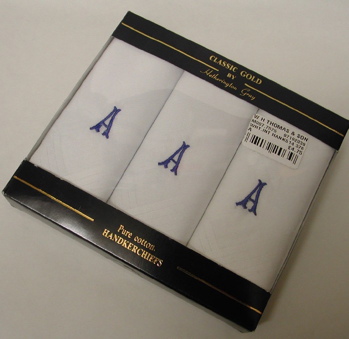 Mens Initial Handkerchiefs MR35116 Initial E