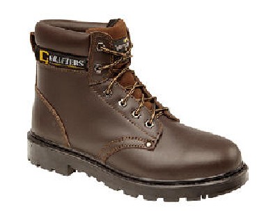 Grafters Safety Boots M629B Brown size 10