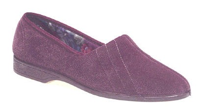 Sleepers Ladies Slippers LS392M Plum size 8