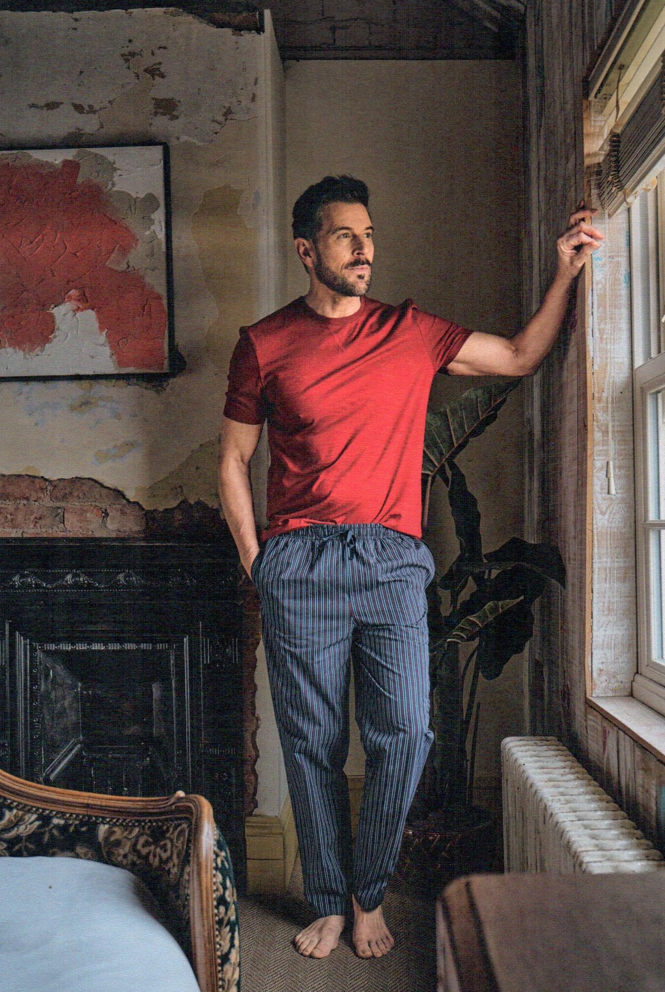 HJ Pyjamas HJNW2414 Red/Navy (S)