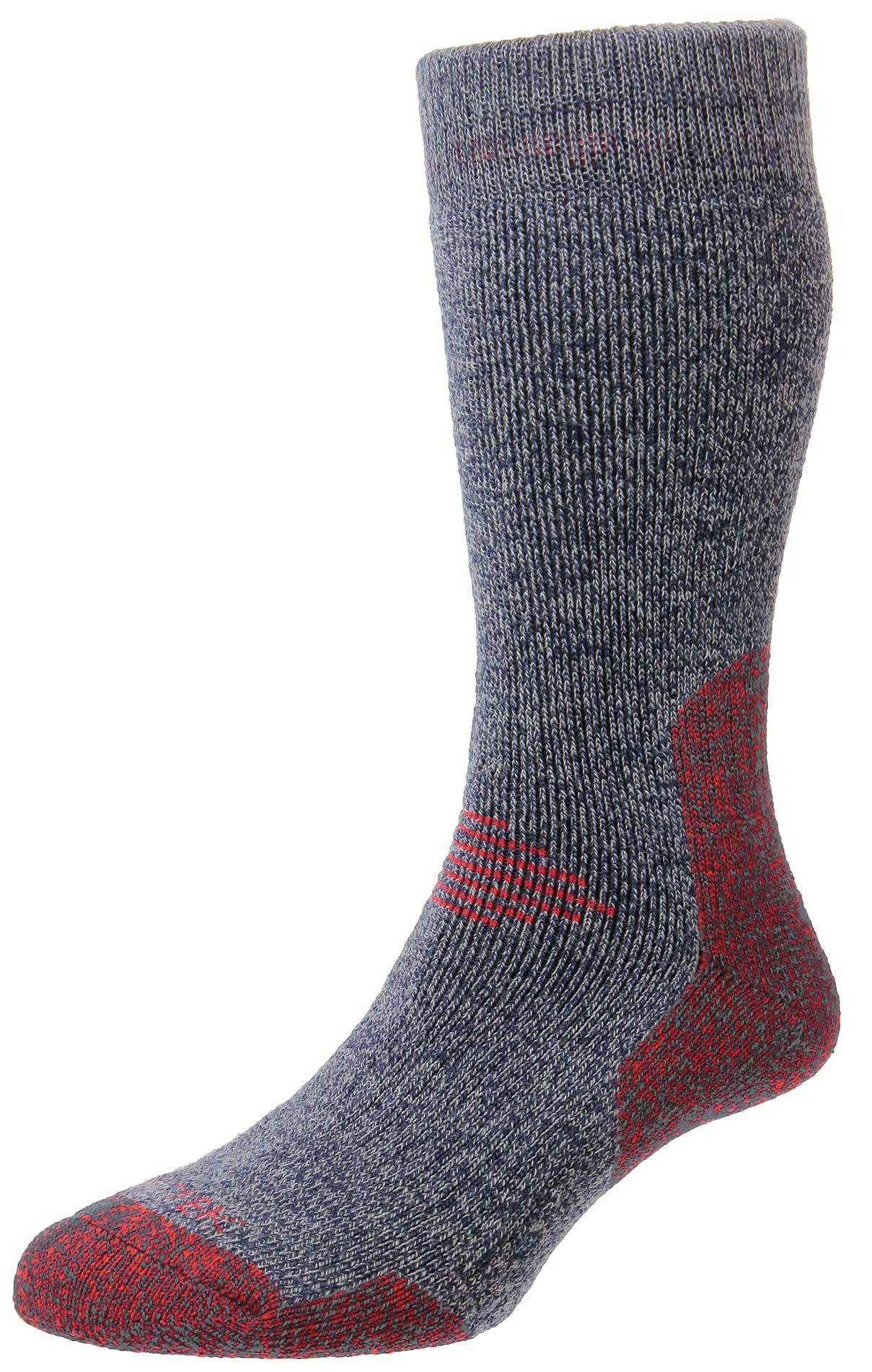 HJ Socks HJ702 Denim/Red size 4-7